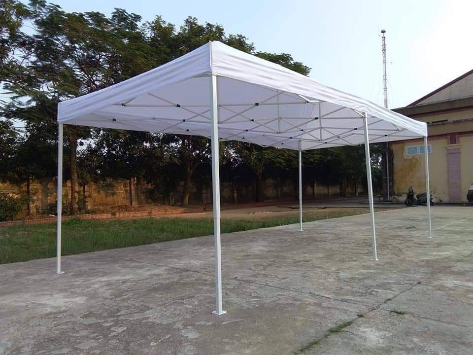 Nhà lều di động giá rẻ màu trắng 3m x 6m